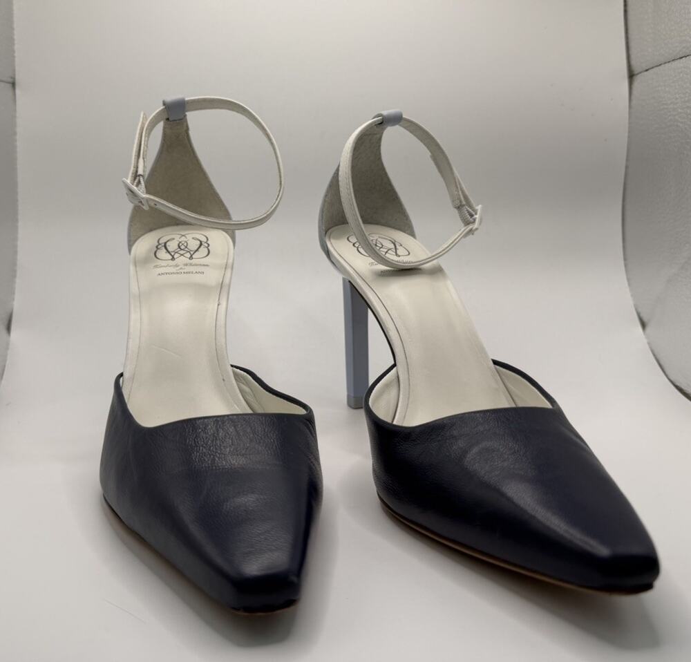 Kimberly Whitman x Antonio Melani Hydrangea leather pumps. Size 8.5M, 3.74' heel
